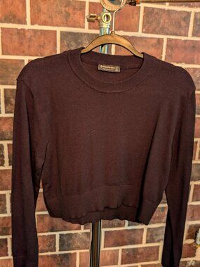 STRADIVARIUS Black Cropped Fine Knit Sweater S